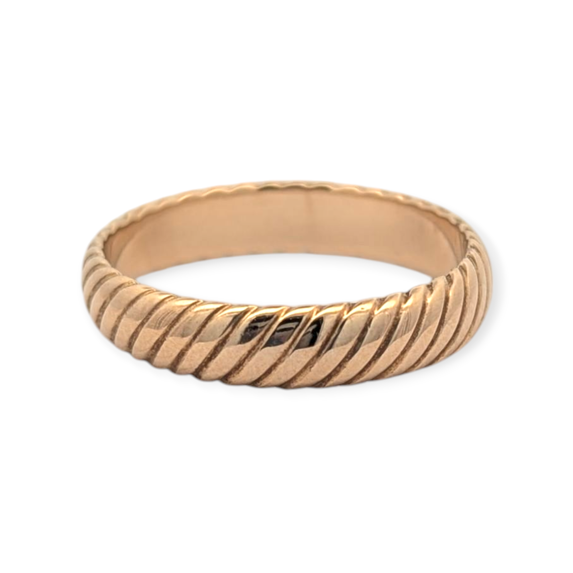 Vintage 14K Yellow Gold Textured Band