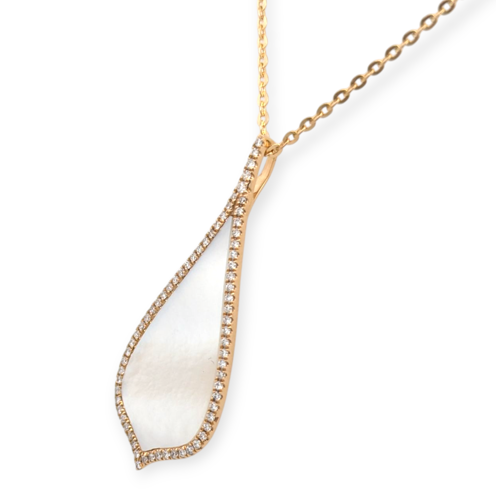 Mother of Pearl and Diamond Pendant