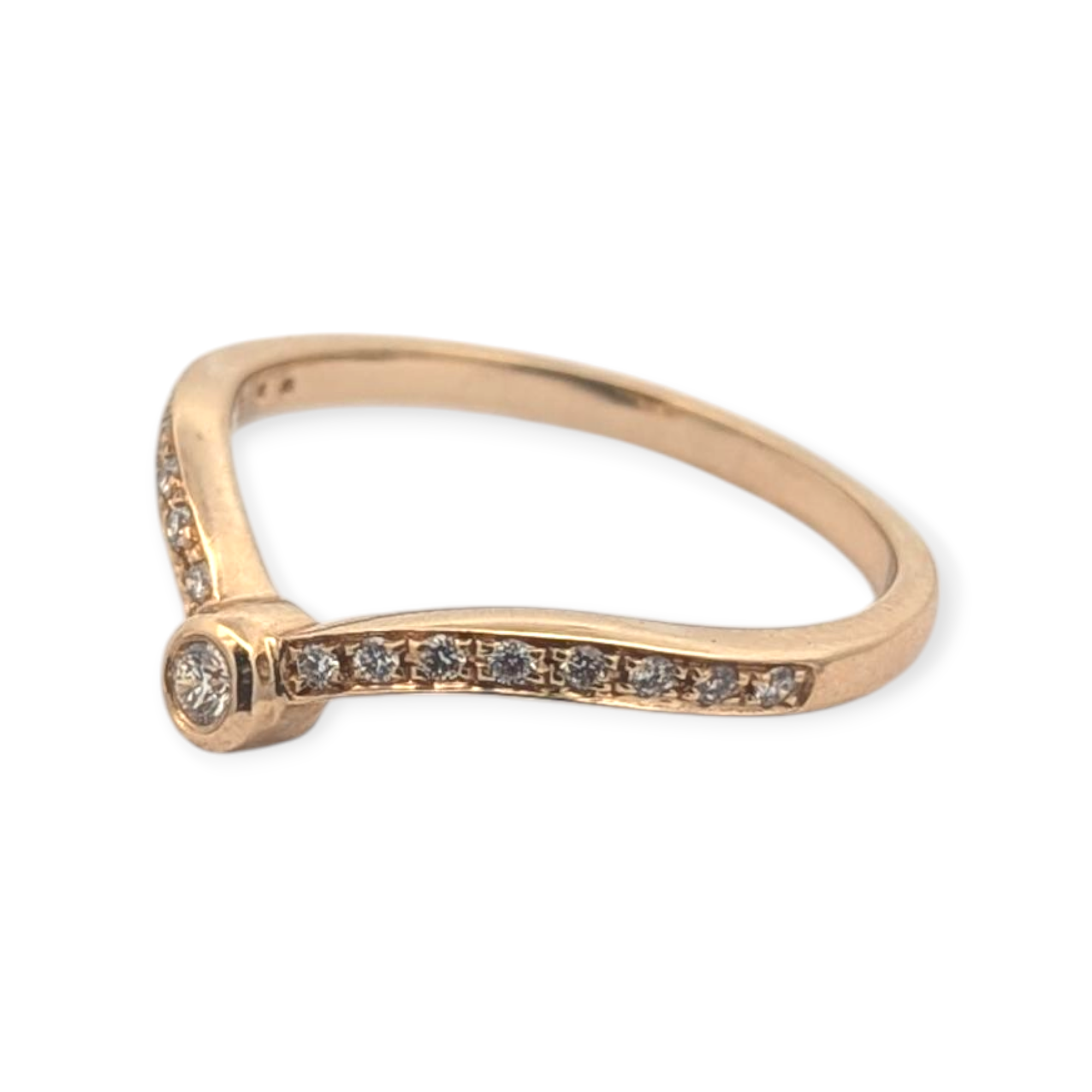 14K Gold Crown Contour Bands