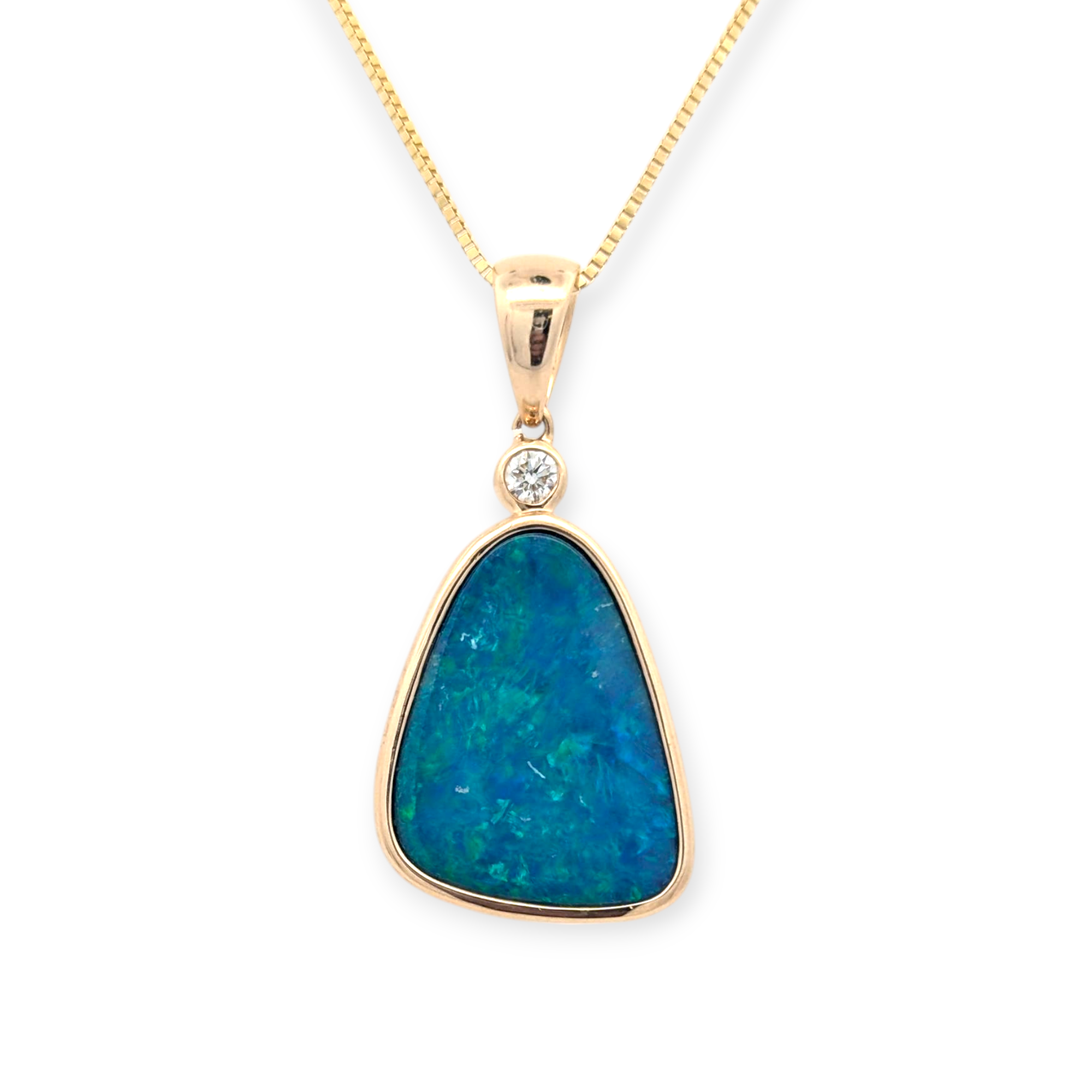 Opal and Diamond Pendant