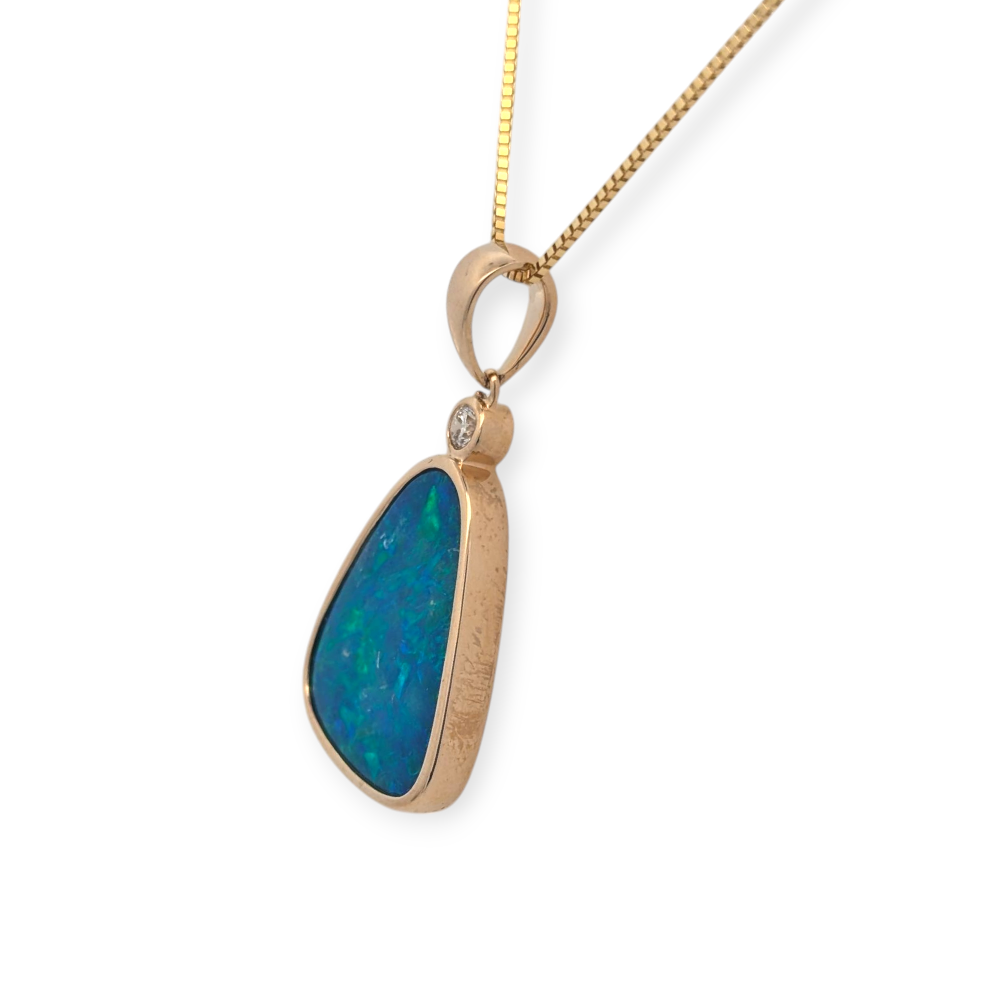 Opal and Diamond Pendant