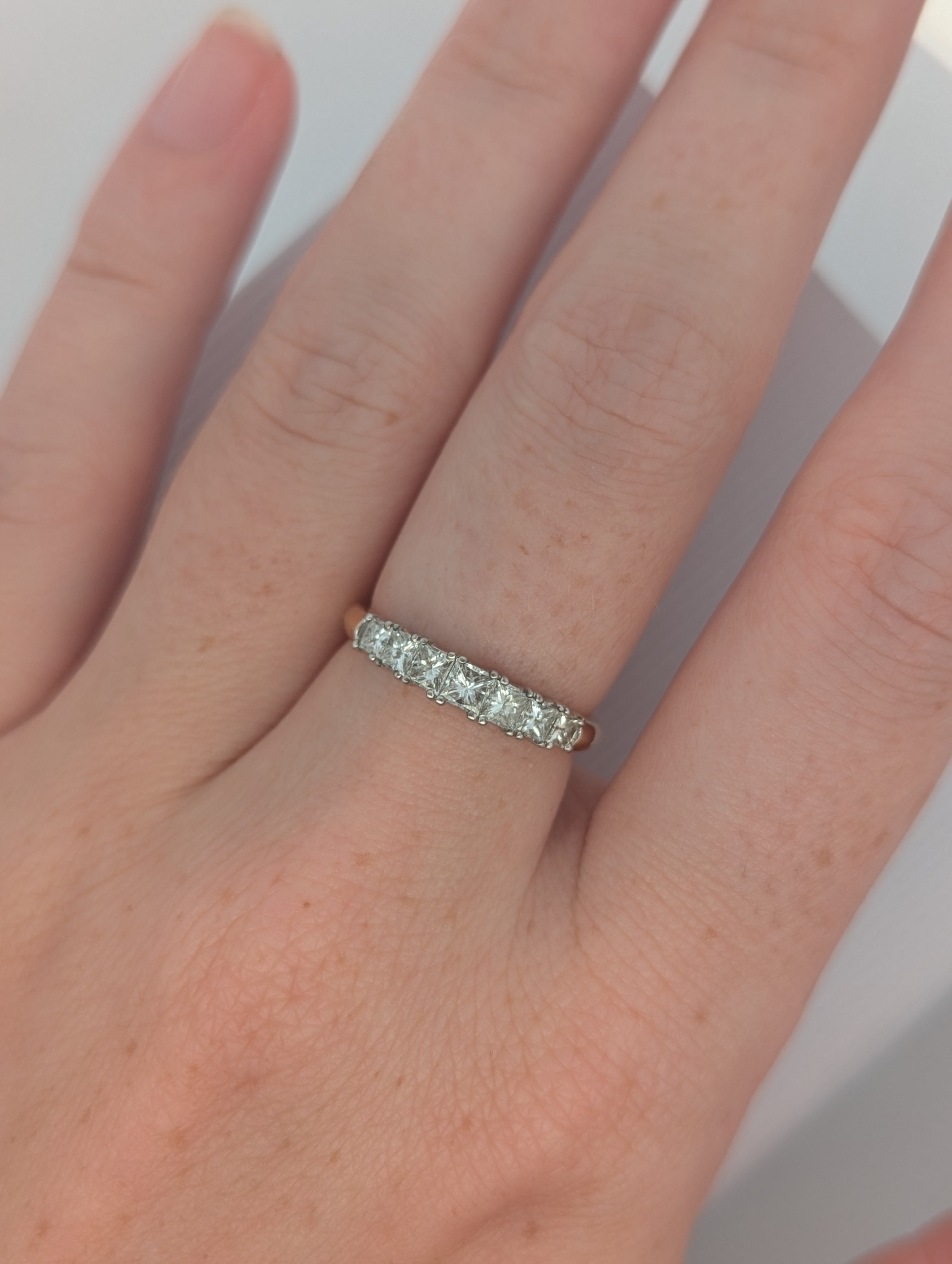 Vintage Princess Cut Diamond Band