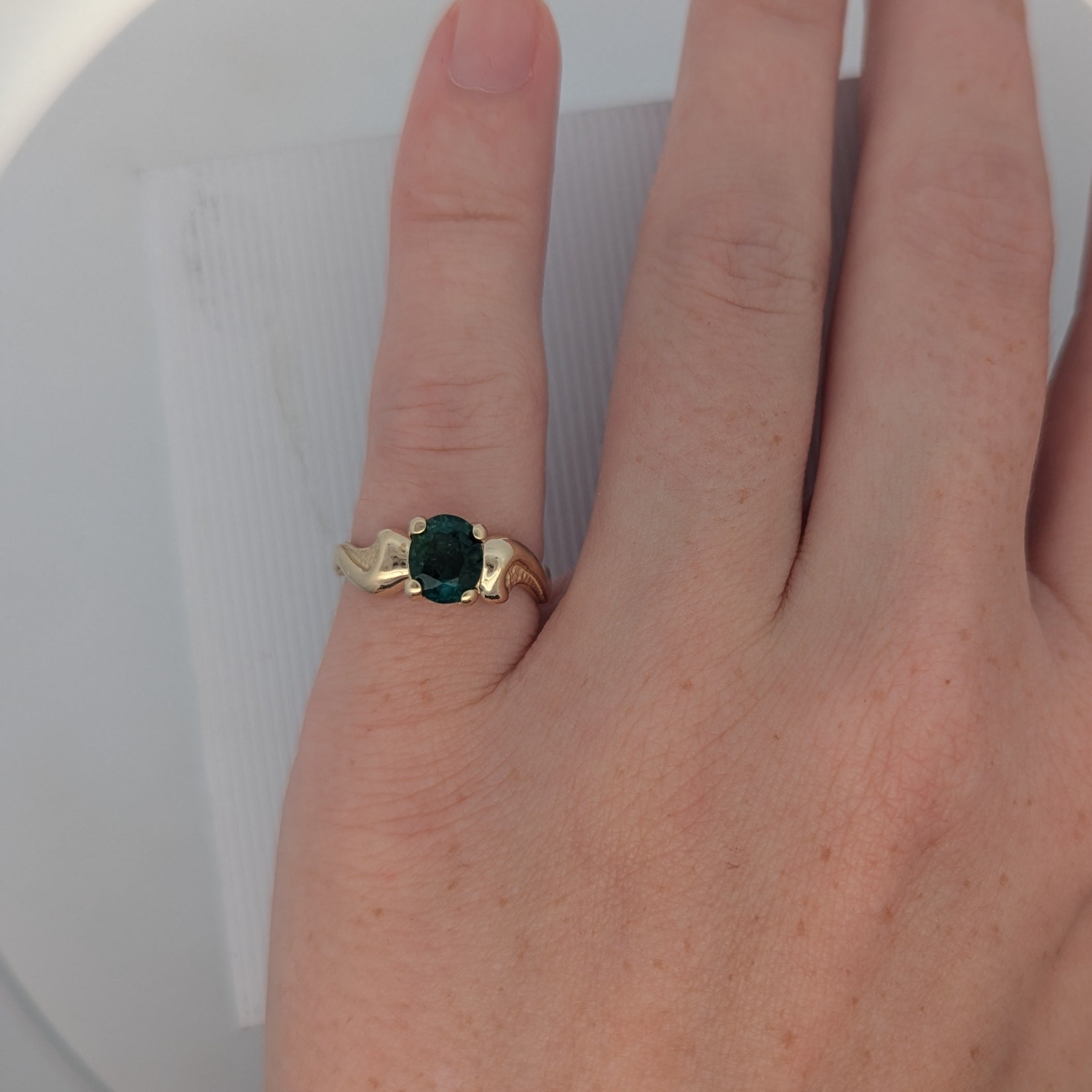 Vintage Green Tourmaline Ring