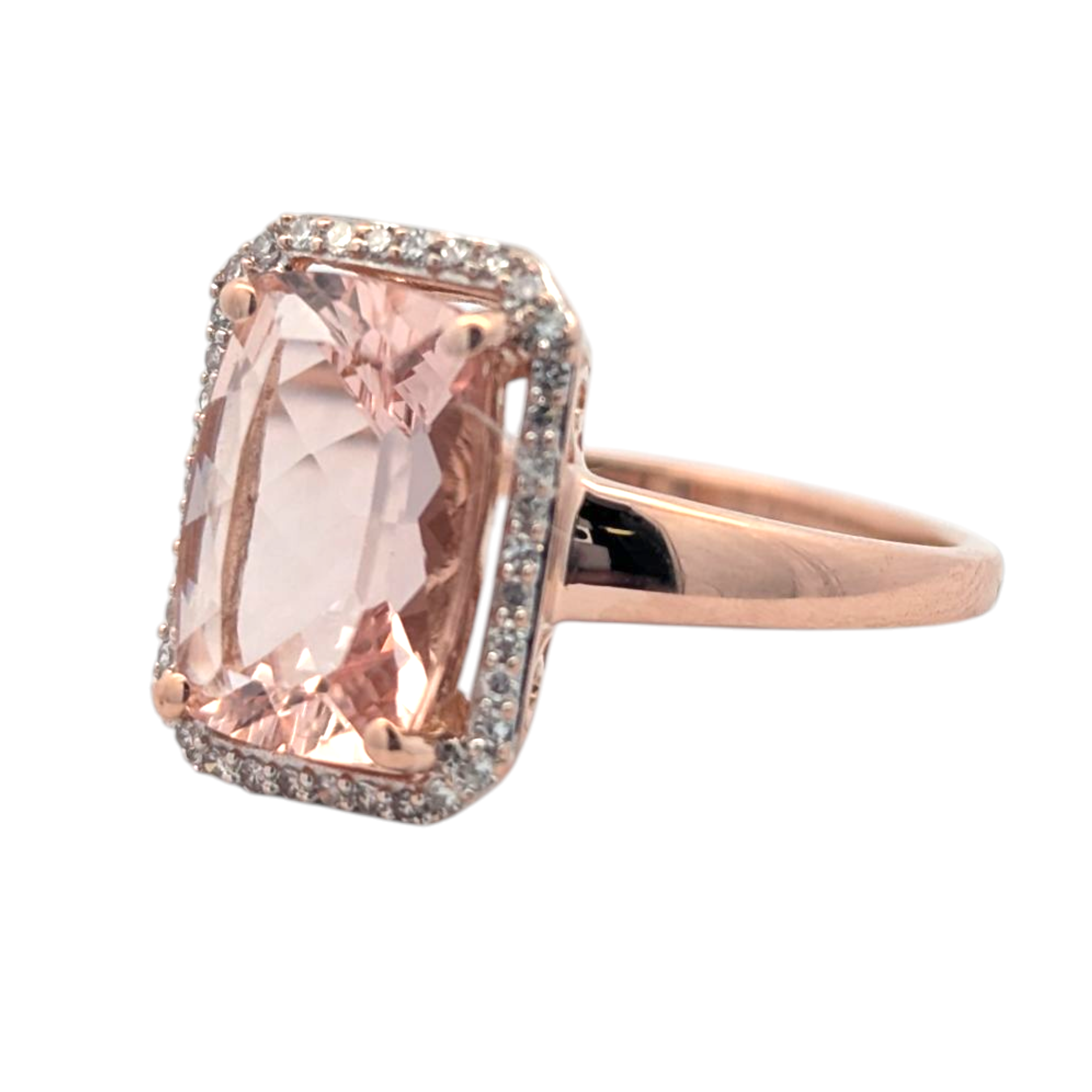Vintage 14K Rose Gold and Morganite Ring