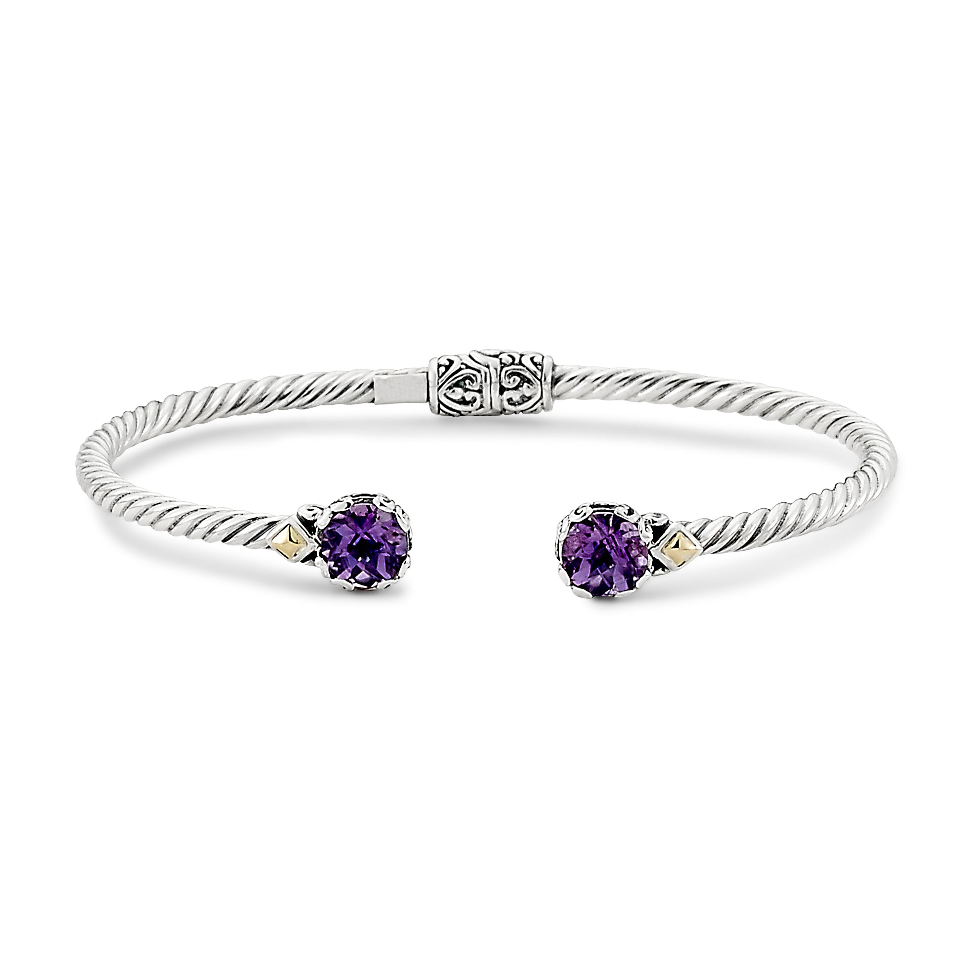 Sterling Silver Gemstone Bangle