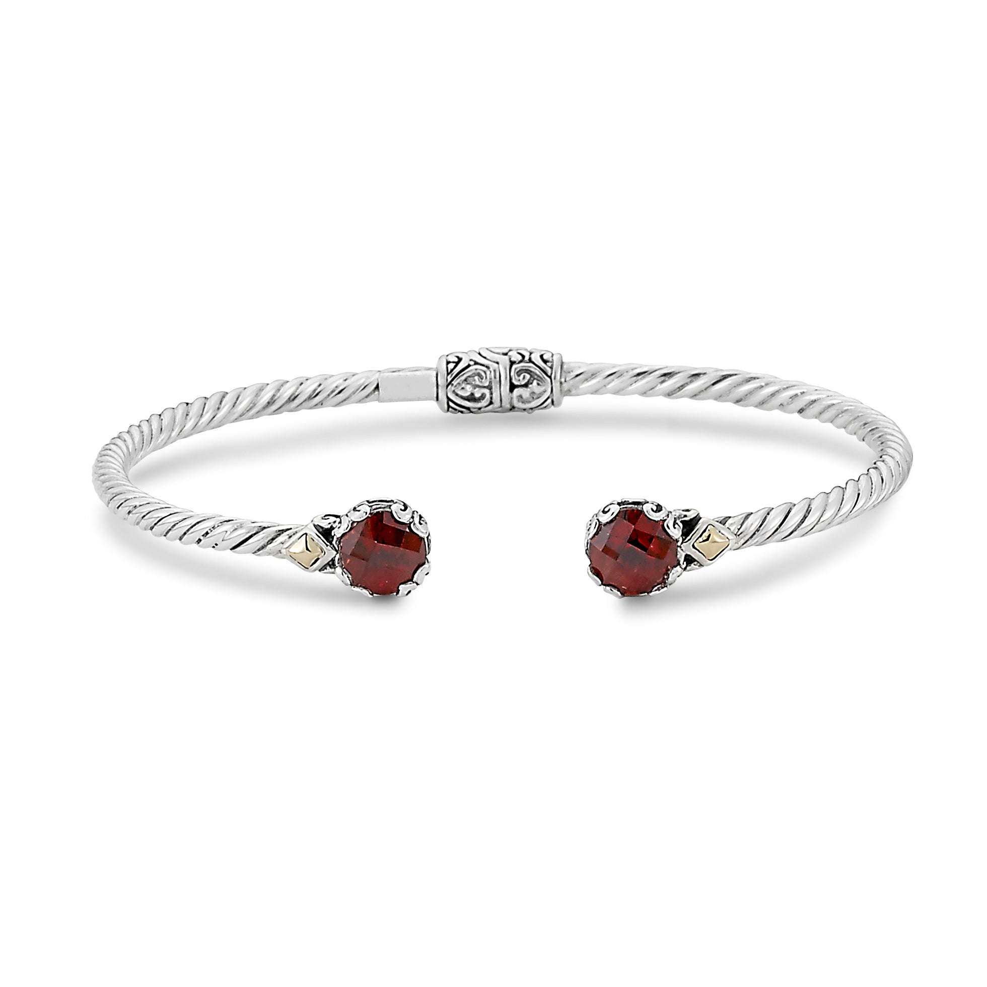 Sterling Silver Gemstone Bangle