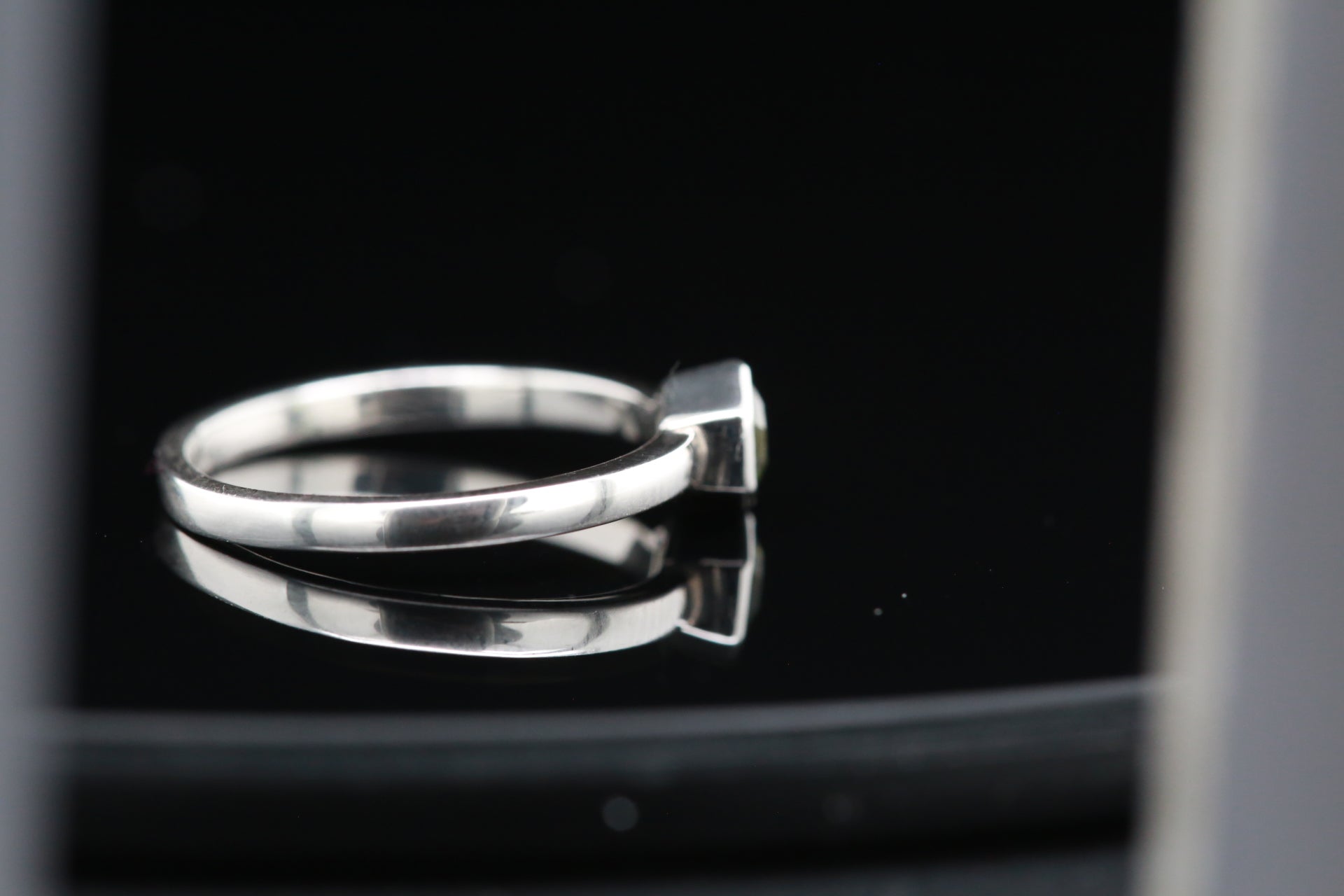 Serena Ring with Hexagon-cut Green Tourmaline in Sterling Silver