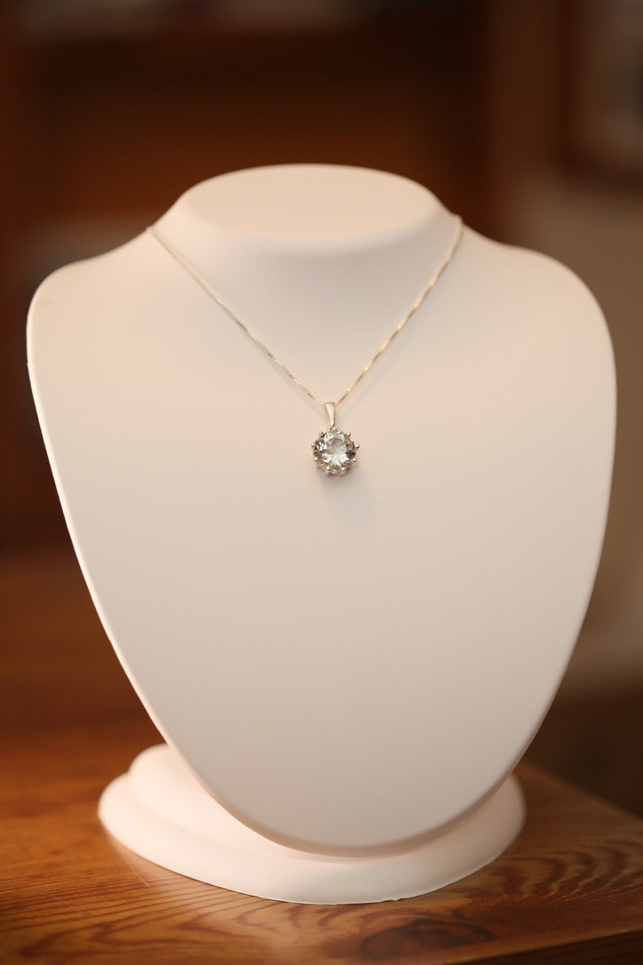 Tania Prasiolite Necklace in Sterling Silver