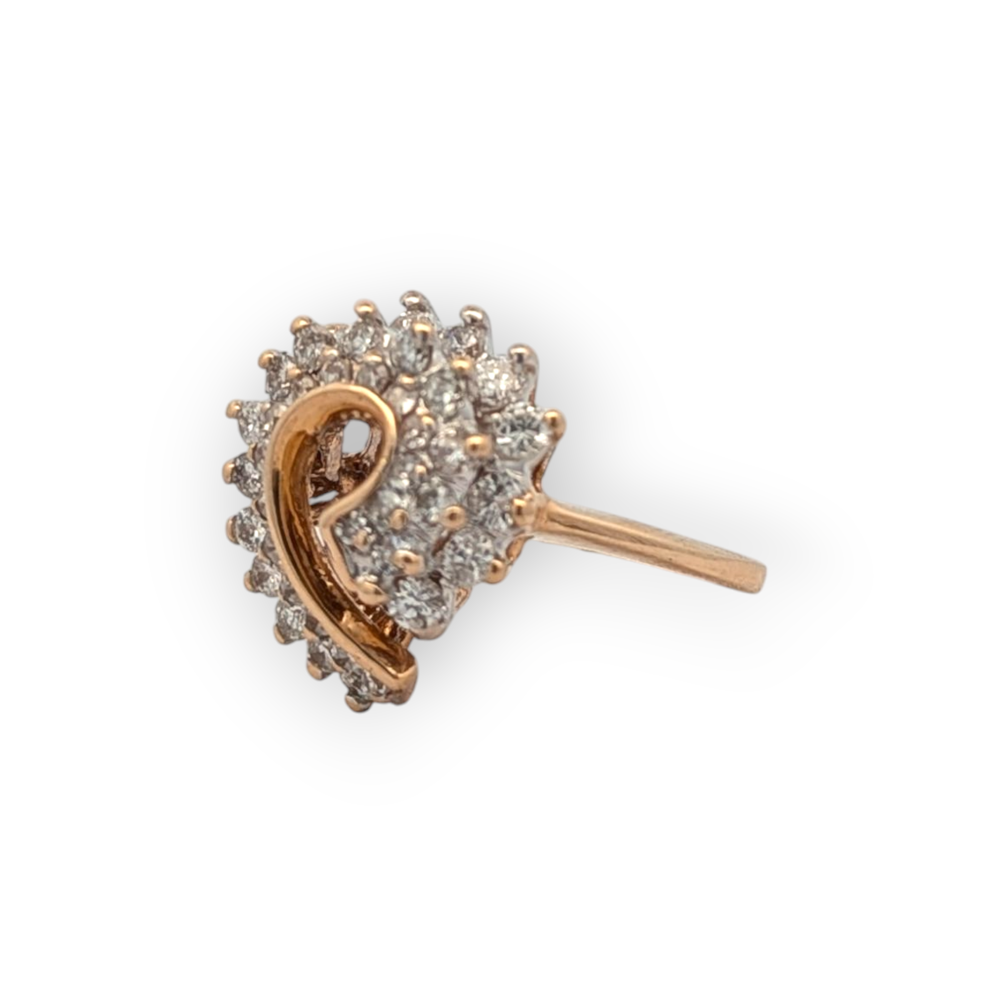 Vintage 14K Yellow Gold Swirl Ring