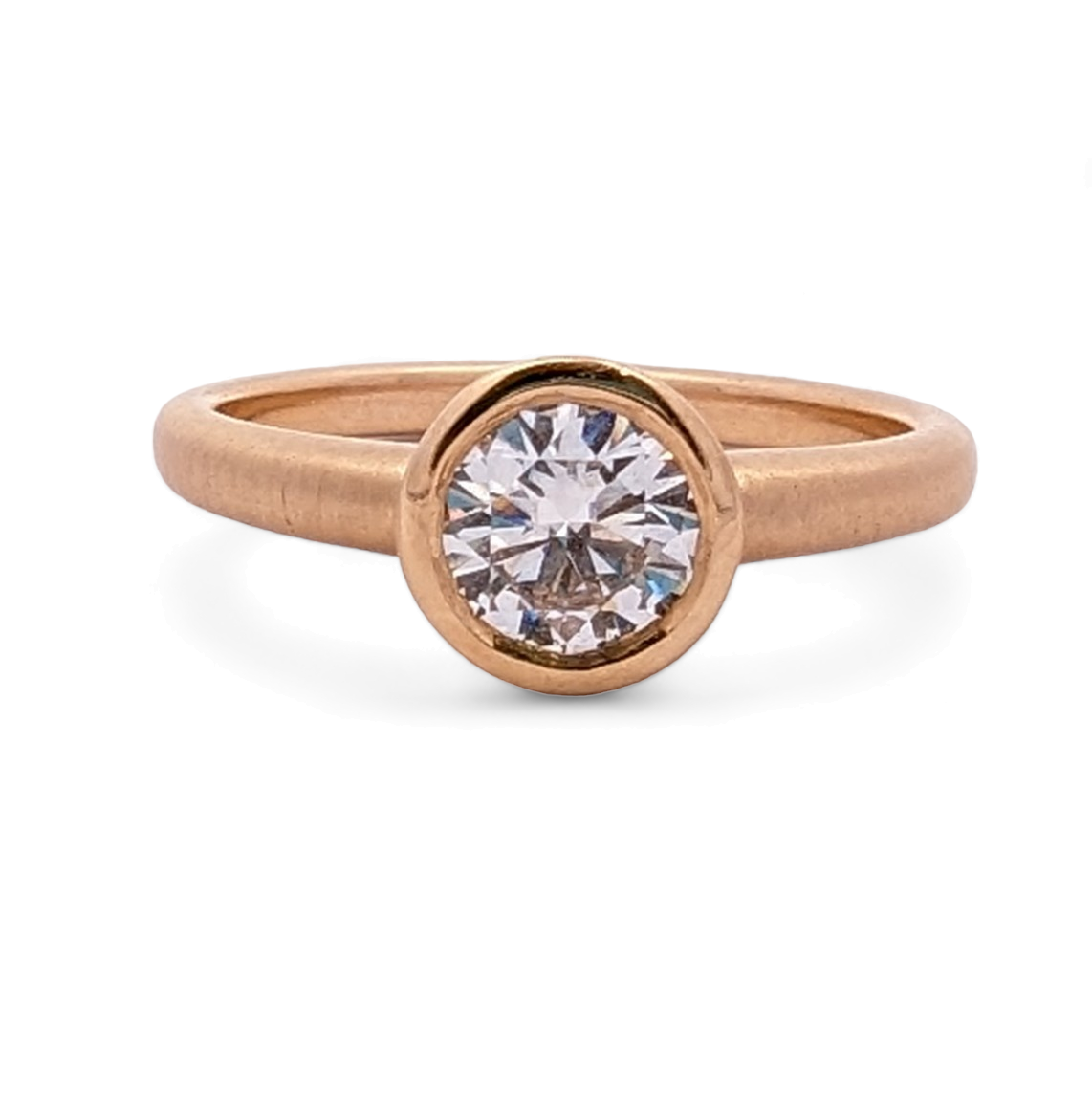 14K Yellow Gold Bezel Set Ring