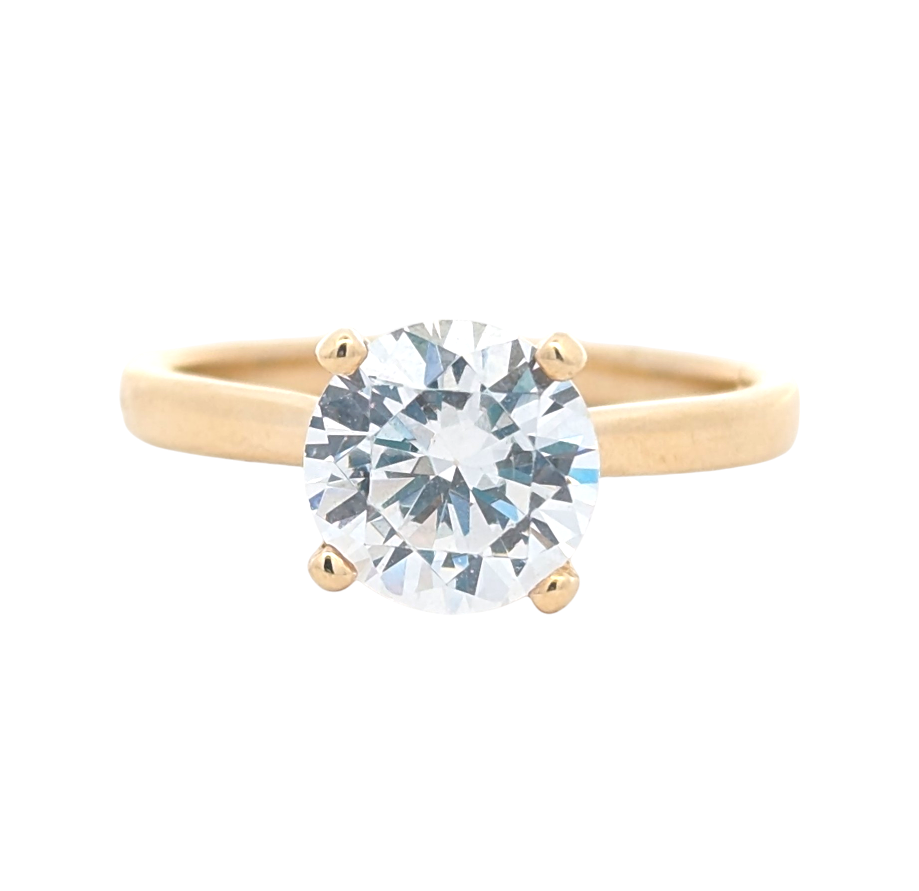 14K Yellow Gold Four Prong Semi-Mount