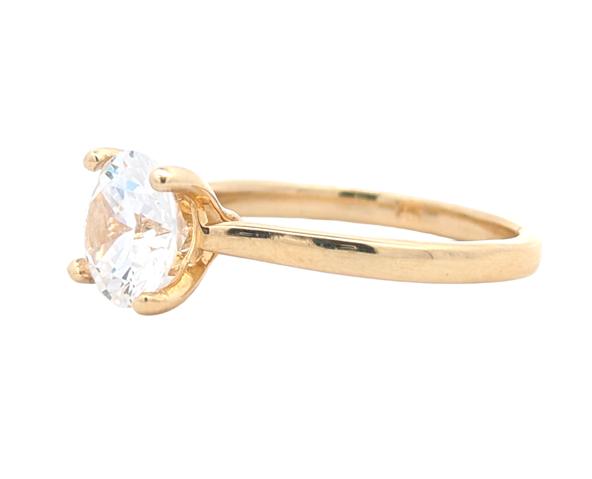 14K Yellow Gold Four Prong Semi-Mount