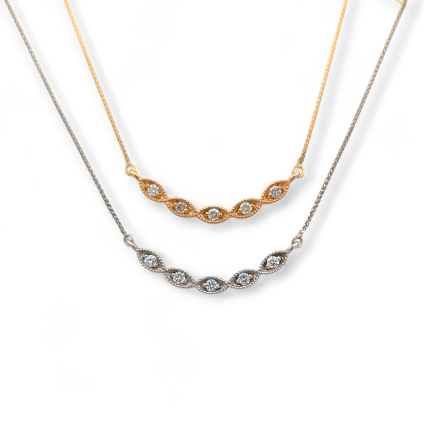 Miabella Diamond Bar Necklace