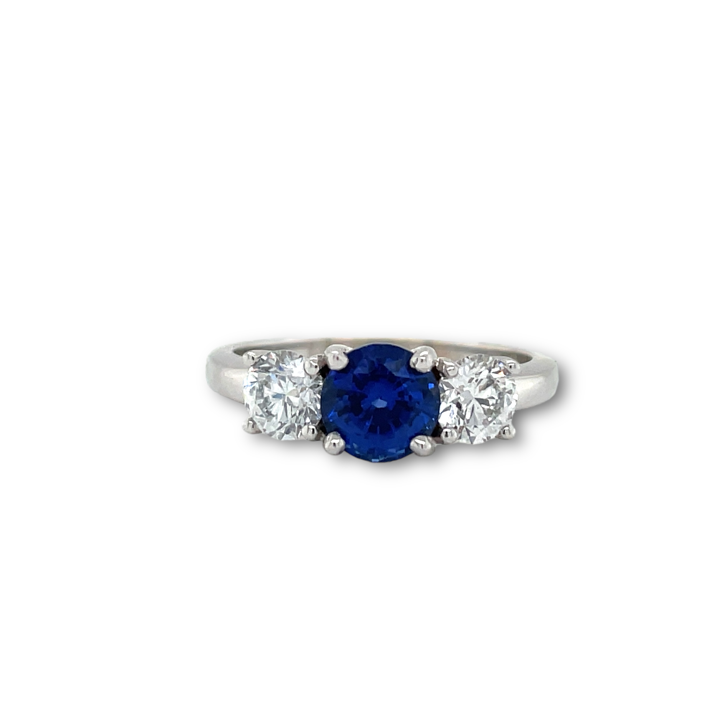 Lab Grown Gemstone & Diamond Three-Stone Ring