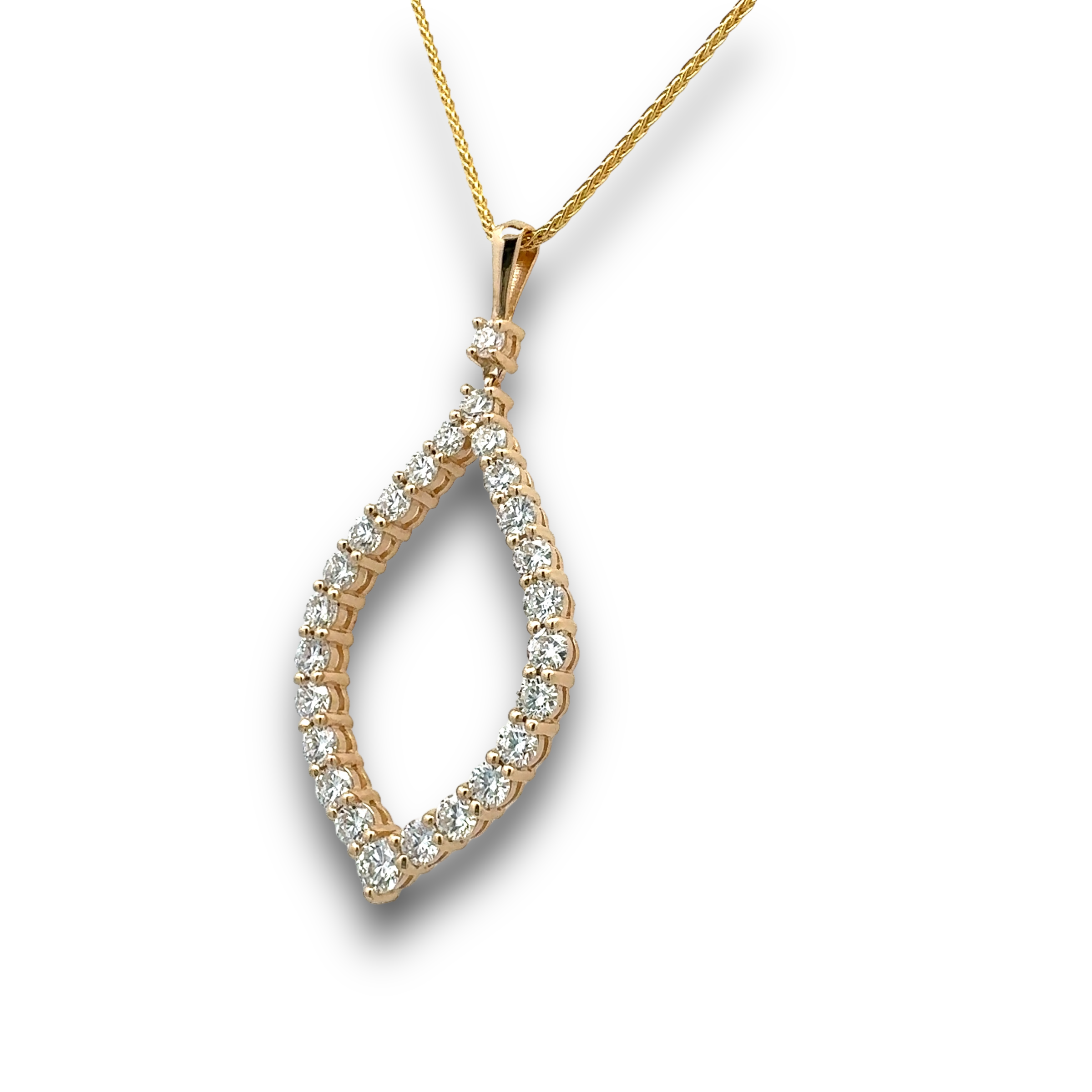 14k Yellow Gold Lab Grown Diamond Pendant