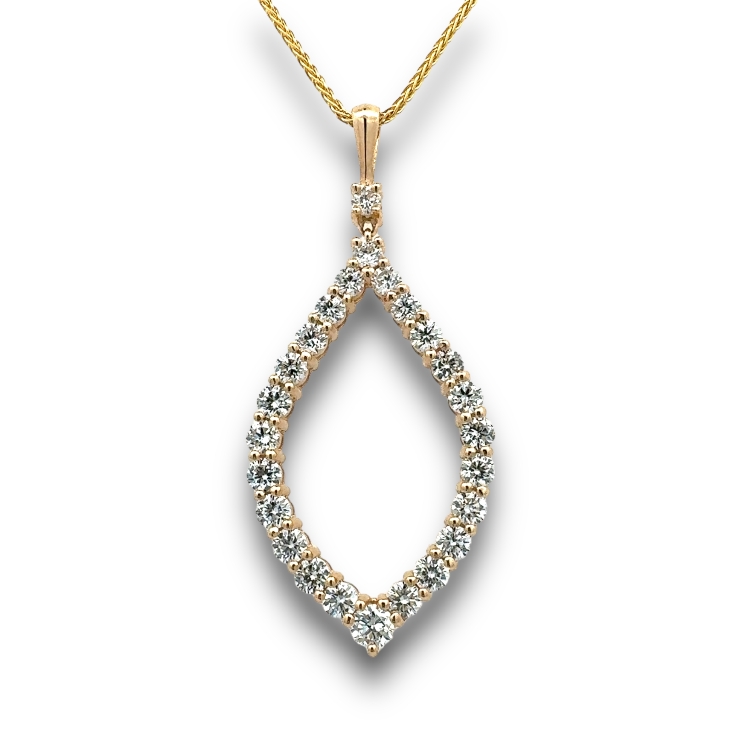 14k Yellow Gold Lab Grown Diamond Pendant