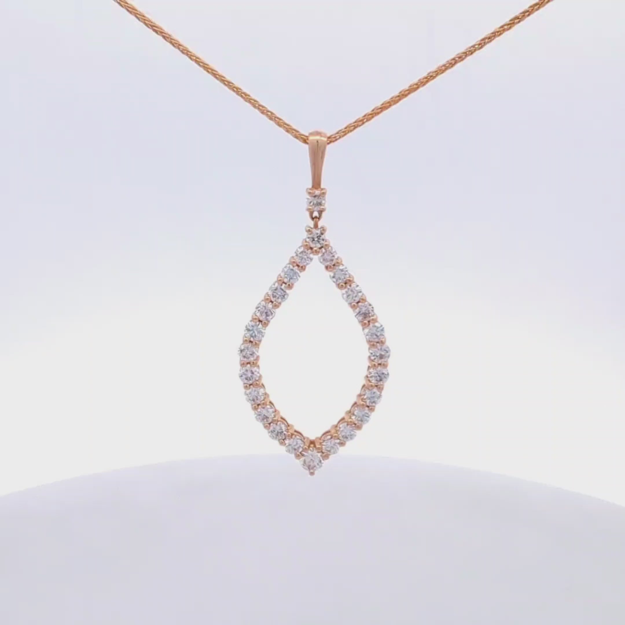 14k Yellow Gold Lab Grown Diamond Pendant