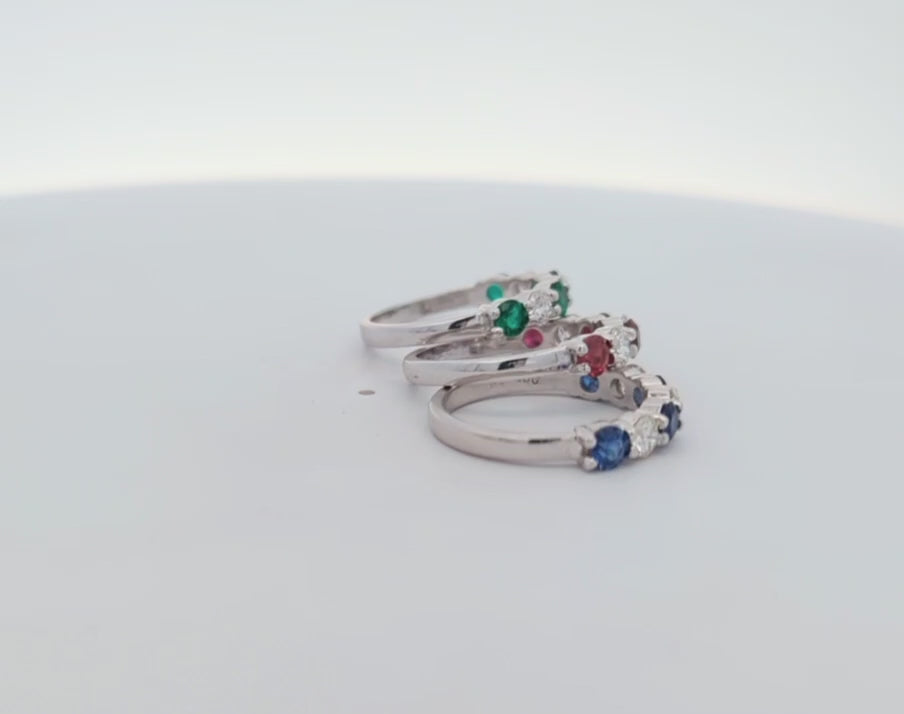 Natalia Diamond and Gemstone Band