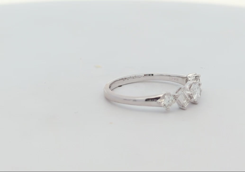 Multi-Shape Diamond Ring in 14k White Gold