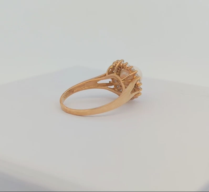 Vintage 14K Yellow Gold Swirl Ring