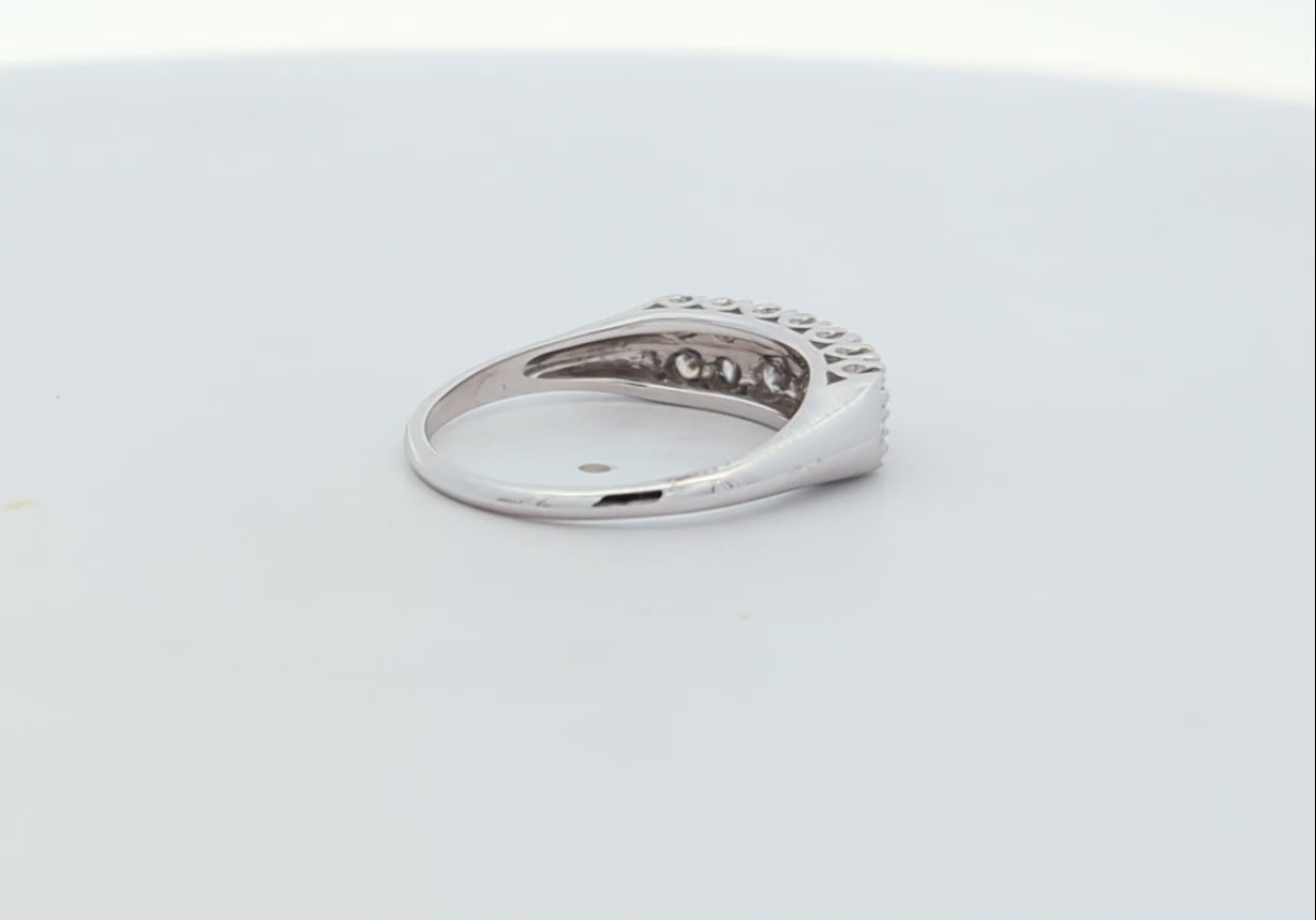 Vintage Double Row Single-Cut Diamond Band