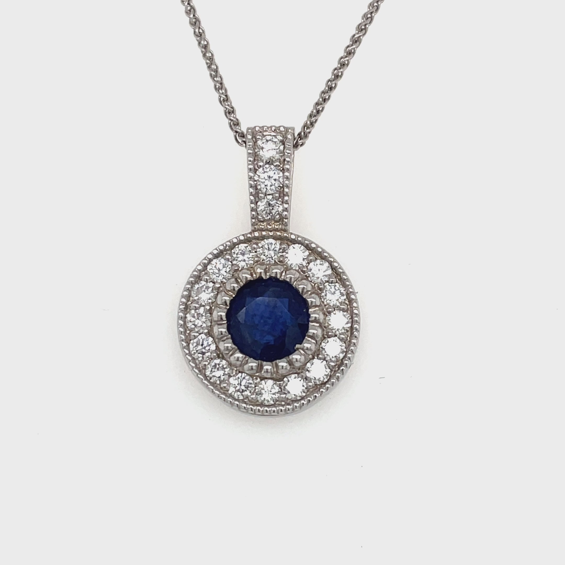 Belladonna Sapphire & Diamond Necklace