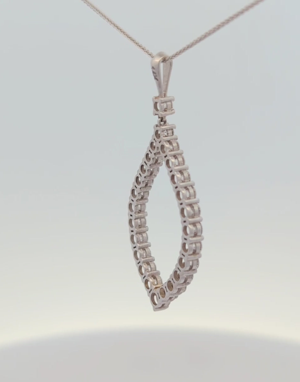 Chiara Diamond Necklace in White Gold