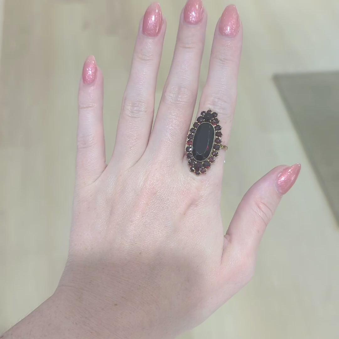 Vintage Garnet Cocktail Ring