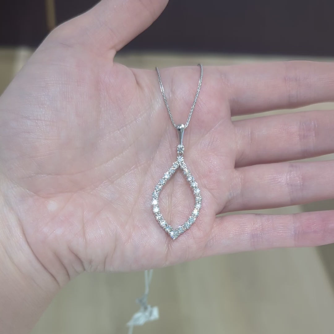 Chiara Diamond Necklace in White Gold