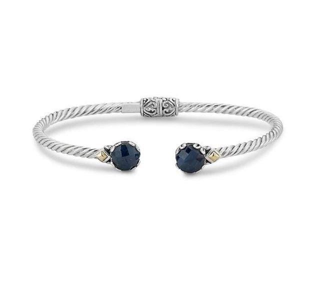 Sterling Silver Gemstone Bangle