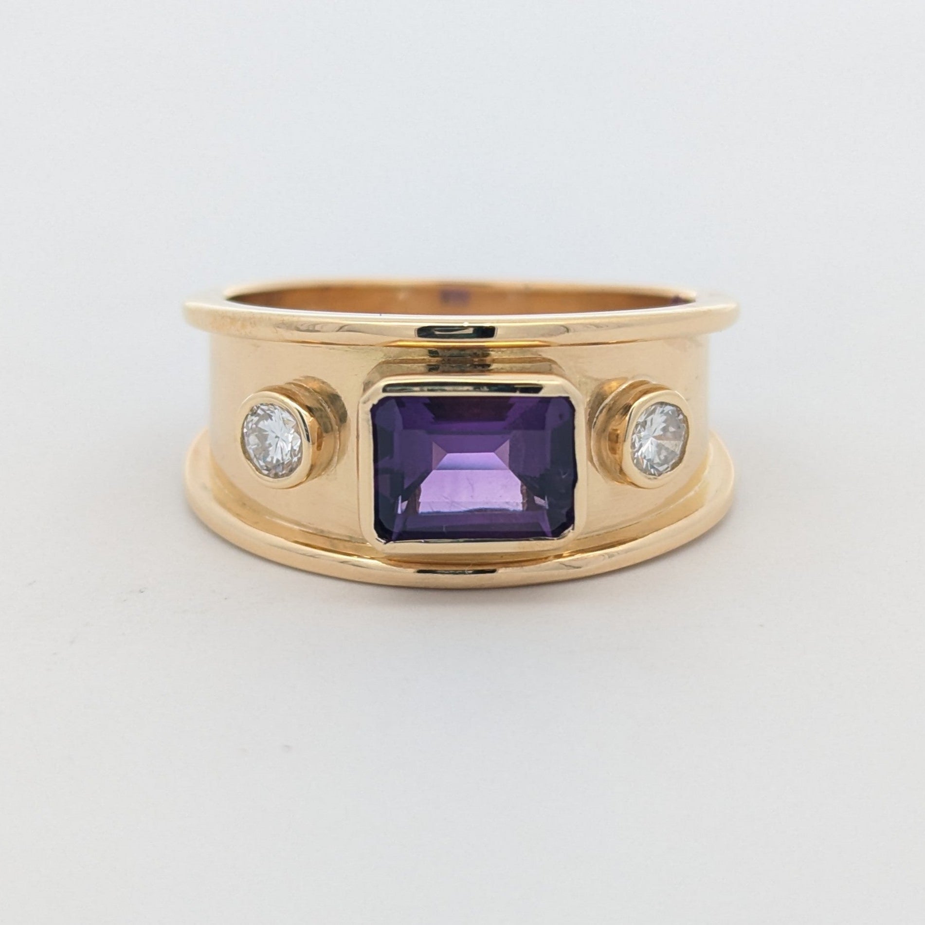 Vintage Amethyst and Diamond Band