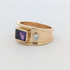 Vintage Amethyst and Diamond Band