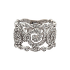 Vintage 14K White Gold Cigar Band