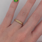 Vintage 14K Yellow Gold Textured Band