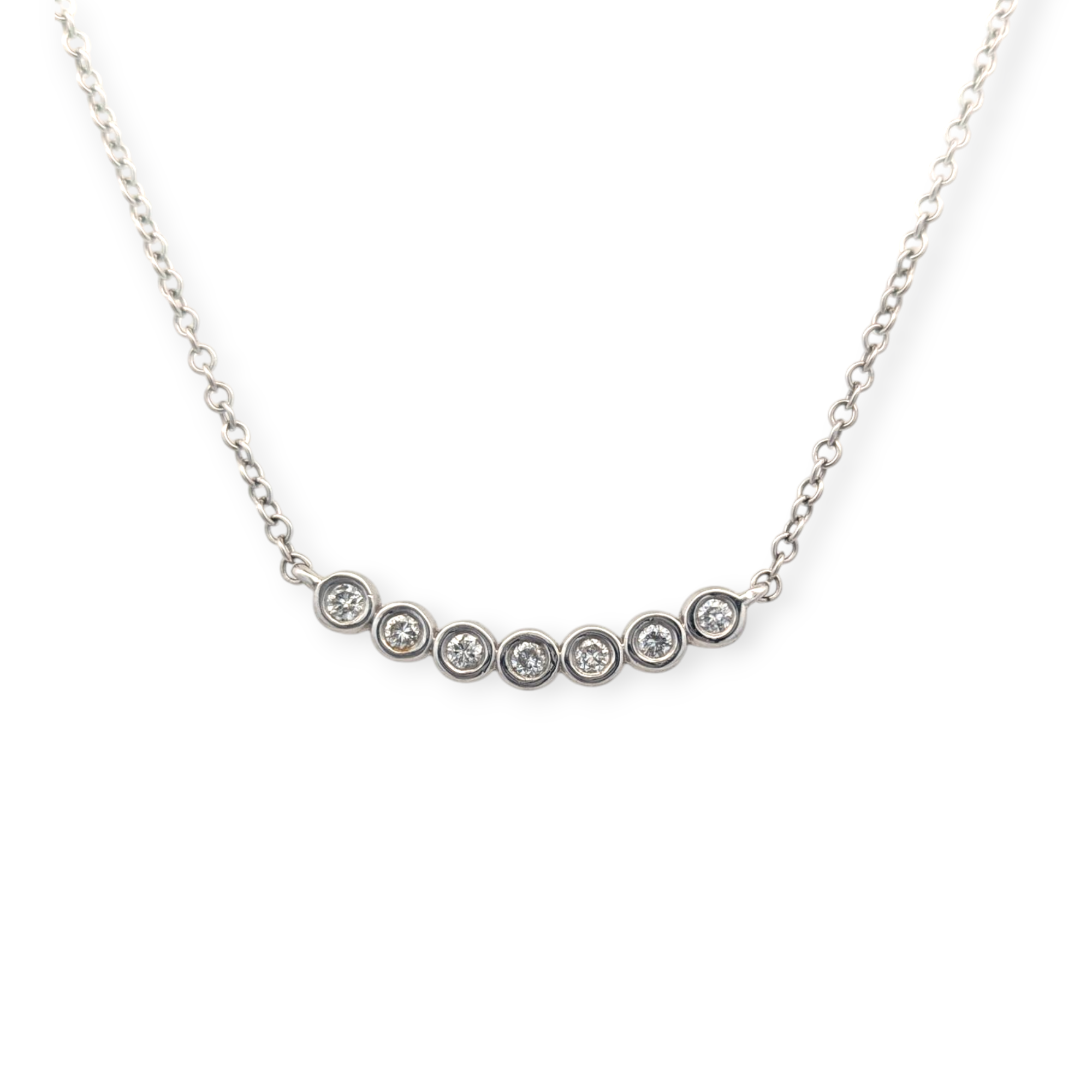 Bezel-Set Bar Necklace