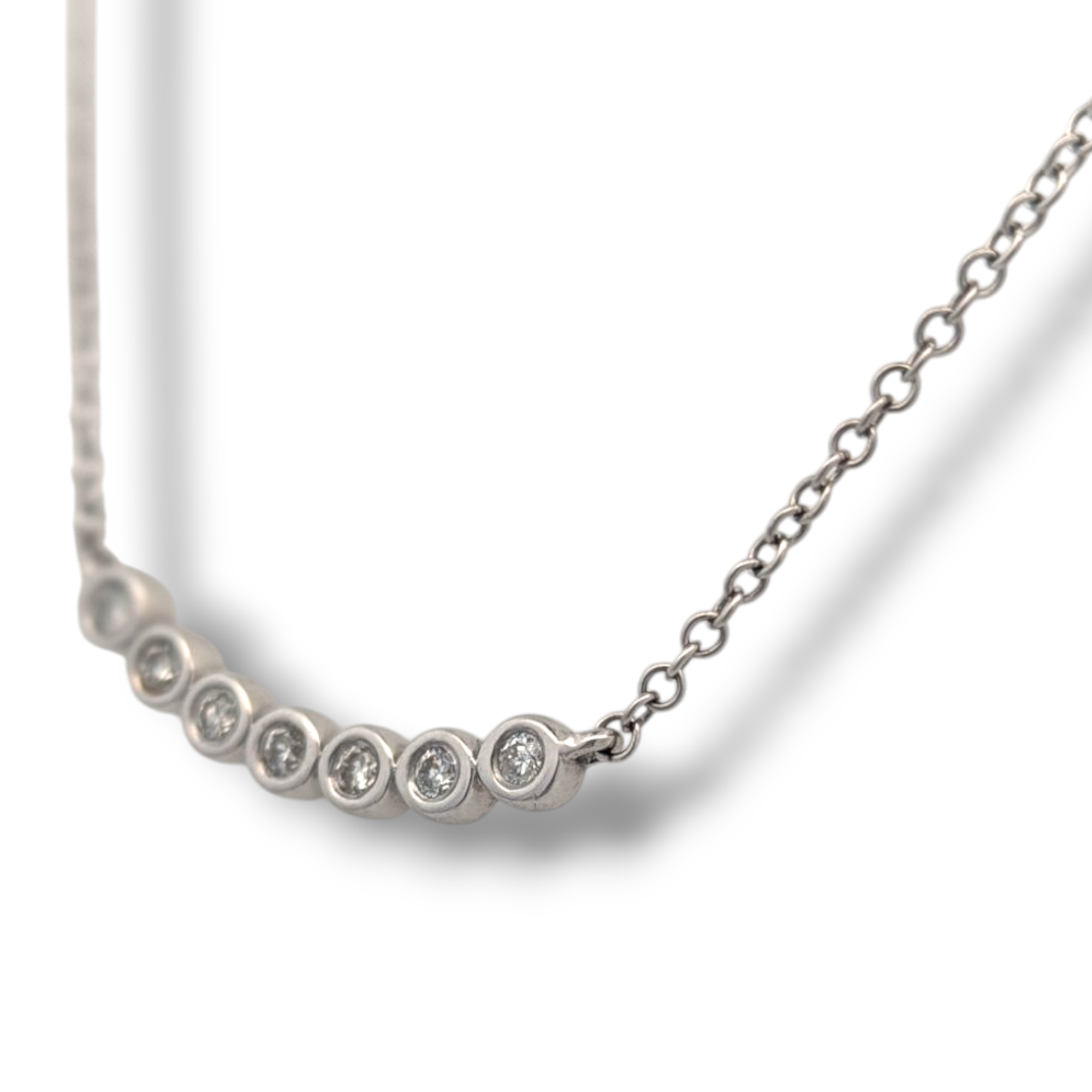 Bezel-Set Bar Necklace