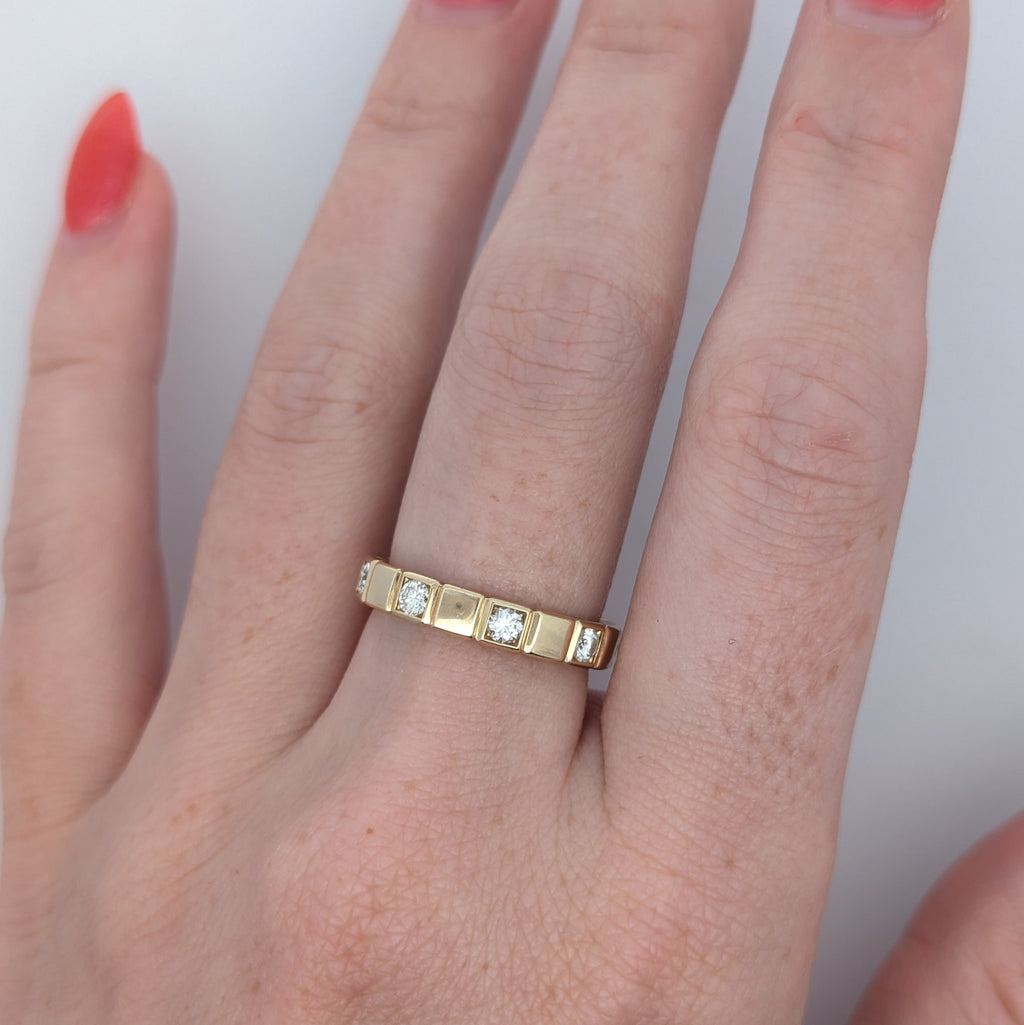 Yellow Gold Square Design Ring