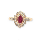 Yellow Gold Ruby and Diamond Ring