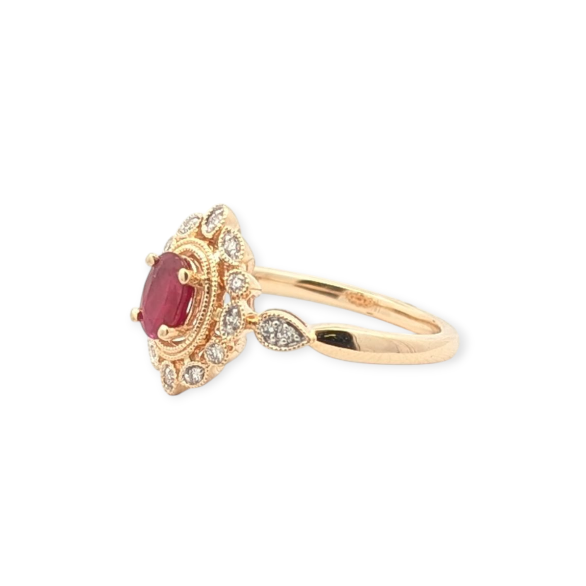 Yellow Gold Ruby and Diamond Ring