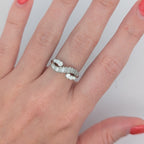Vintage White Gold and Diamond Twist Band