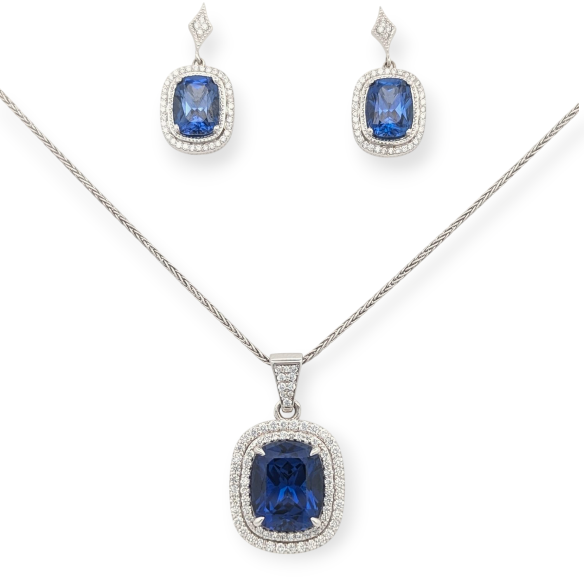 Juliana Lab Sapphire and Diamond Earrings