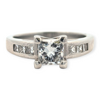 Platinum Princess Cut Engagement Ring