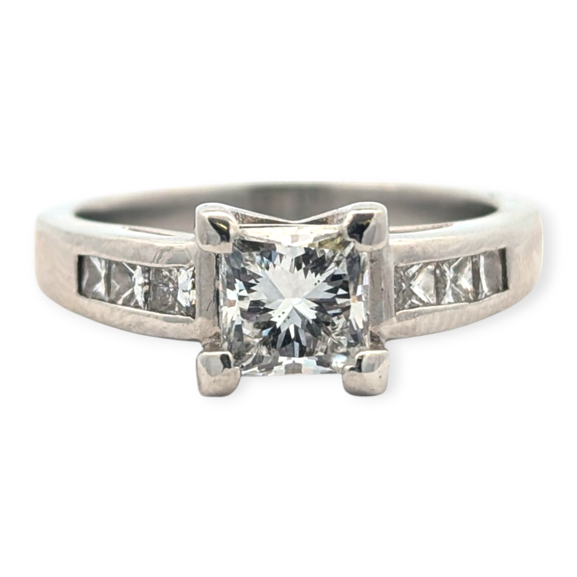 Platinum Princess Cut Engagement Ring