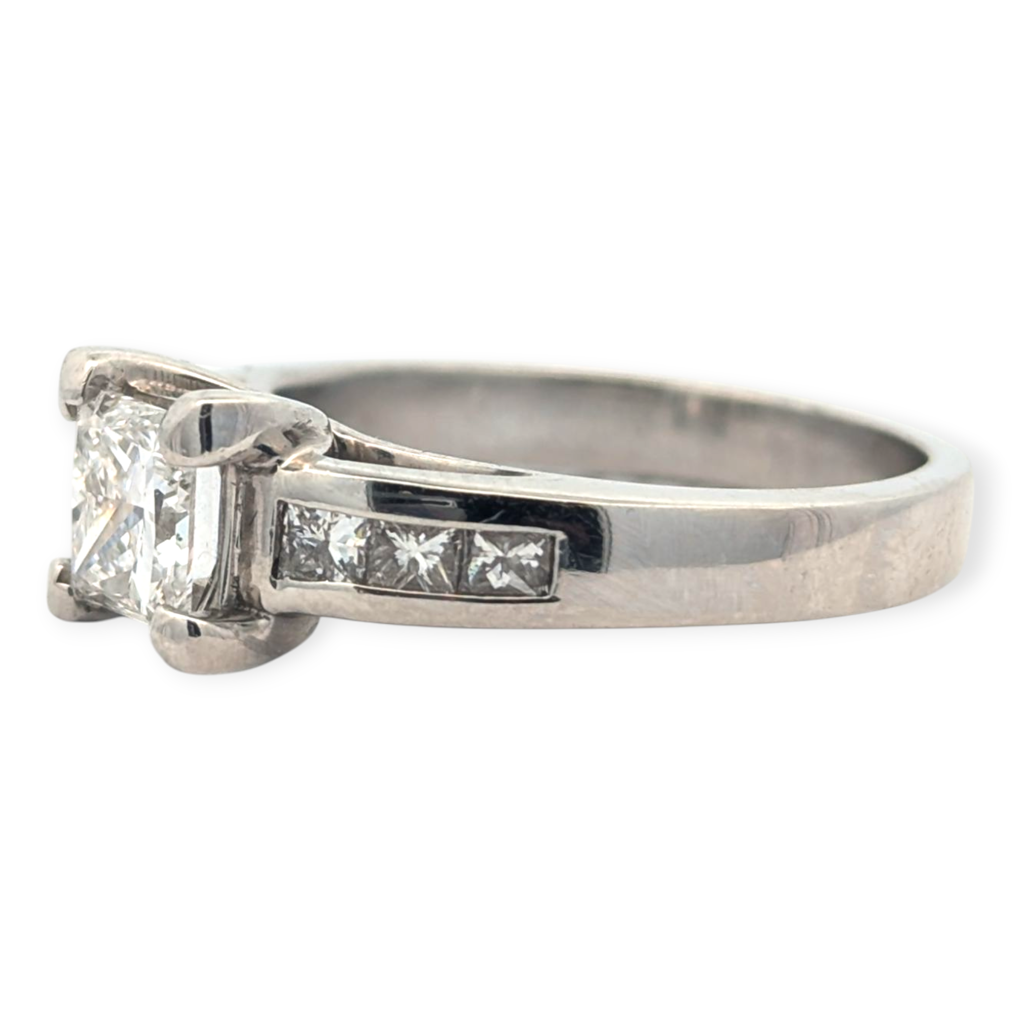 Platinum Princess Cut Engagement Ring
