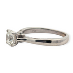 14K White Gold Filigree Engagement Ring