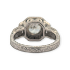 Platinum Vintage-Inspired 1.45 Carat Old Euro Cut Engagement Ring