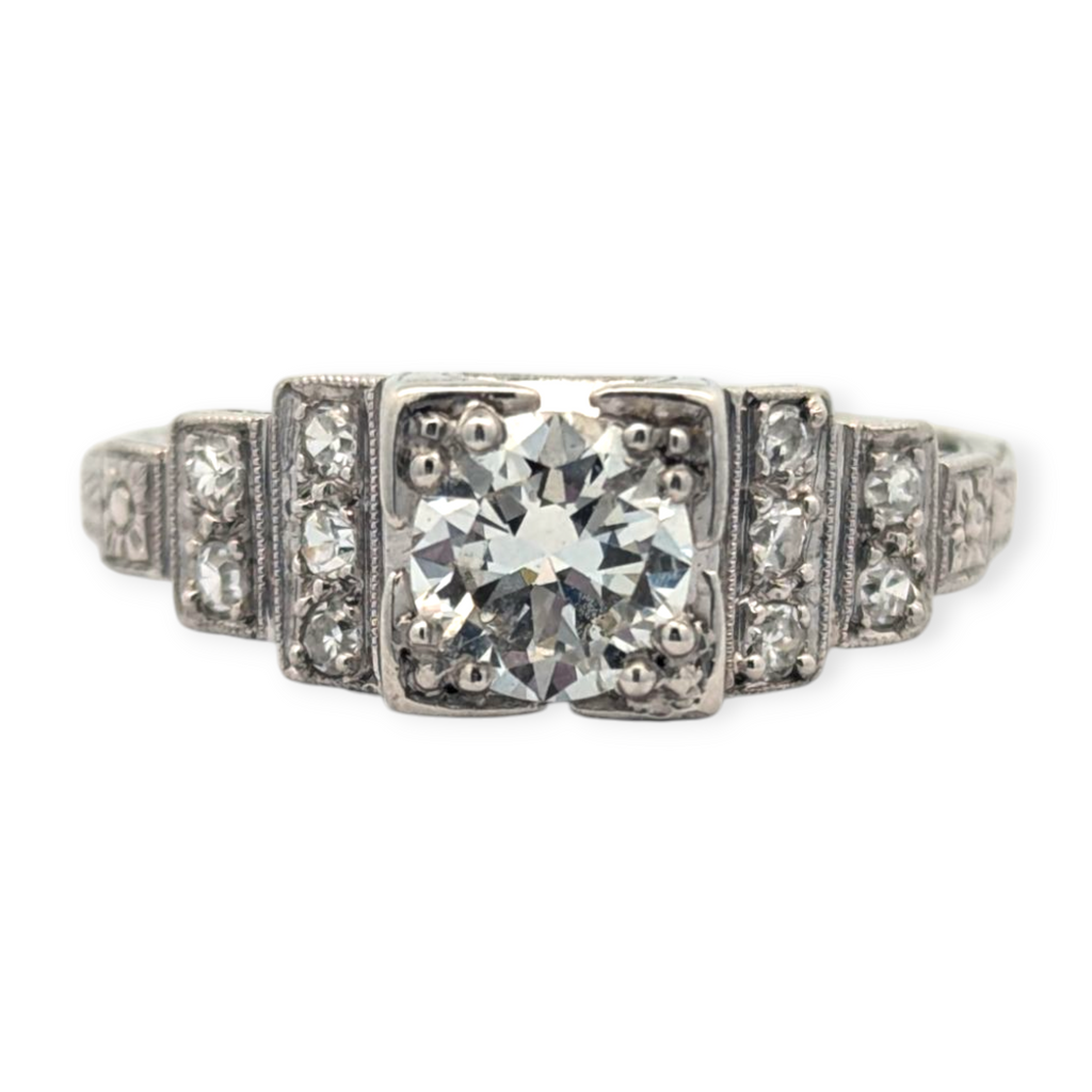 Vintage Platinum Engagement Ring