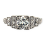 Vintage Platinum Engagement Ring