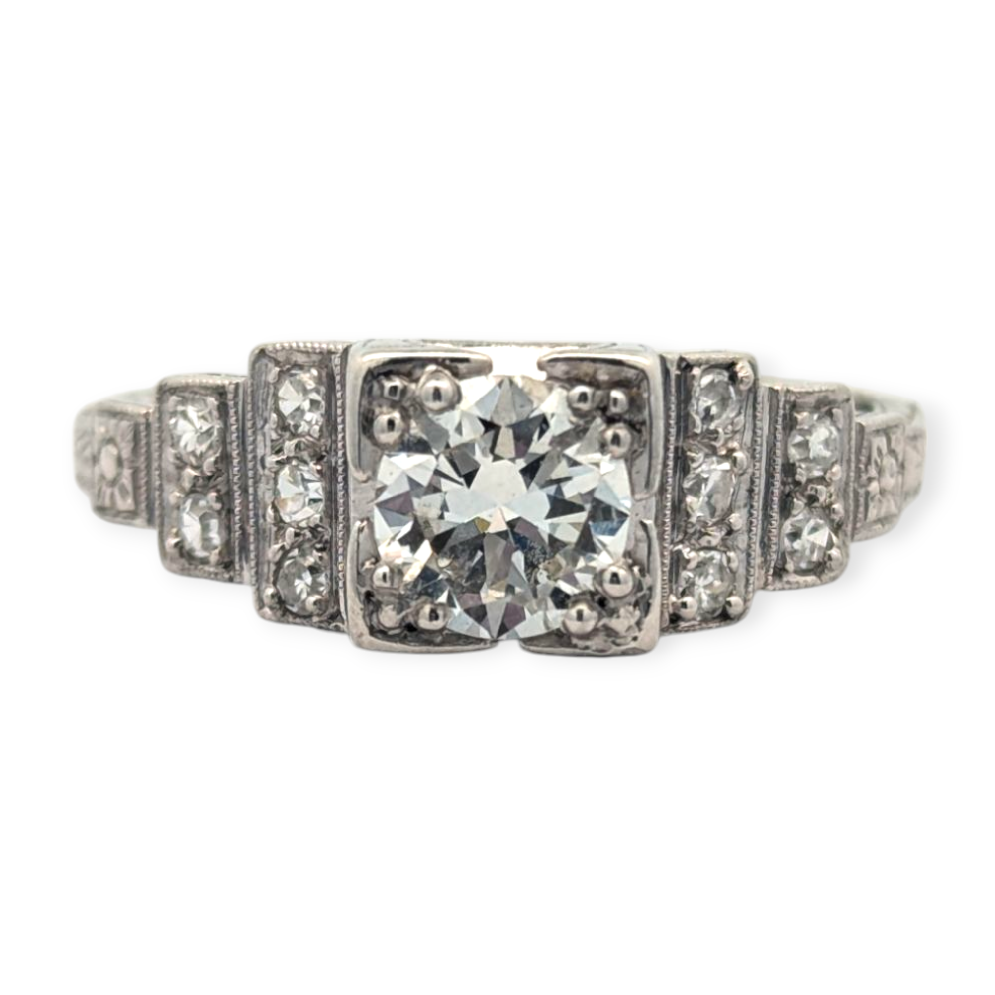 Vintage Platinum Engagement Ring