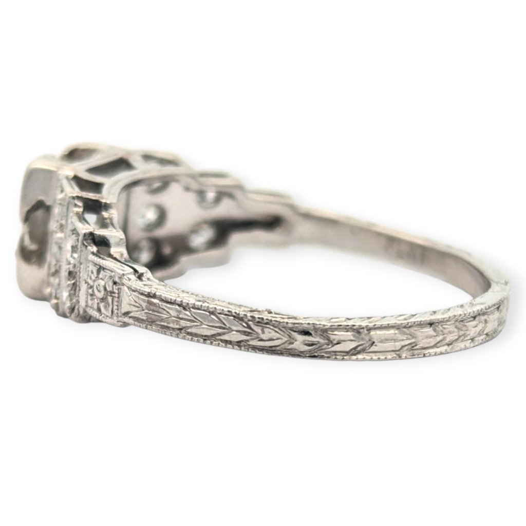 Vintage Platinum Engagement Ring
